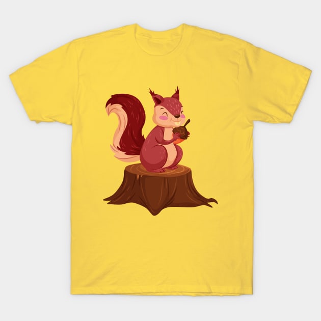 Squirrel T-Shirt by Mako Design 